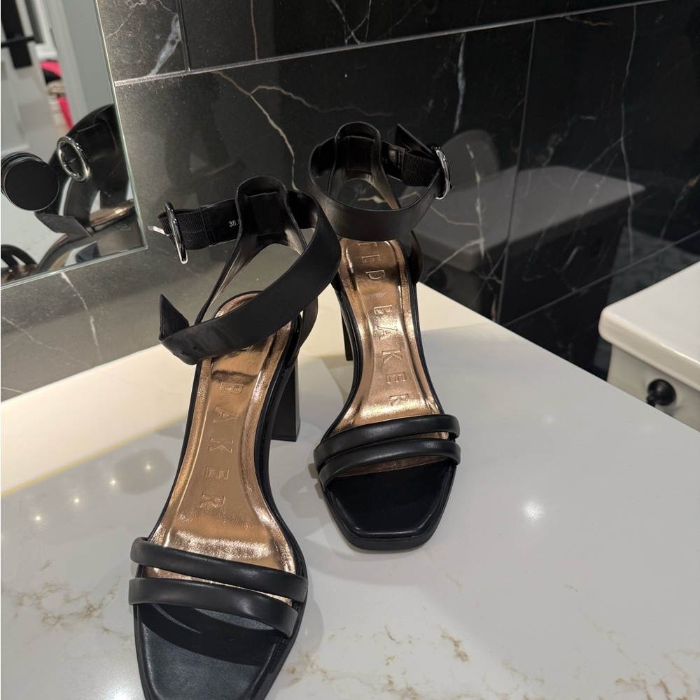 Ted Baker Black Strappy Heels